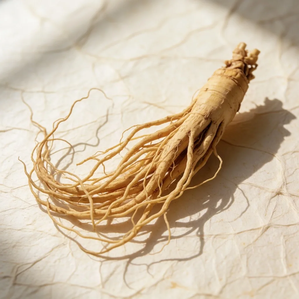 Botanical specimen on rag paper surface