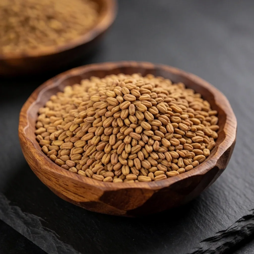 Fenugreek seeds on stone